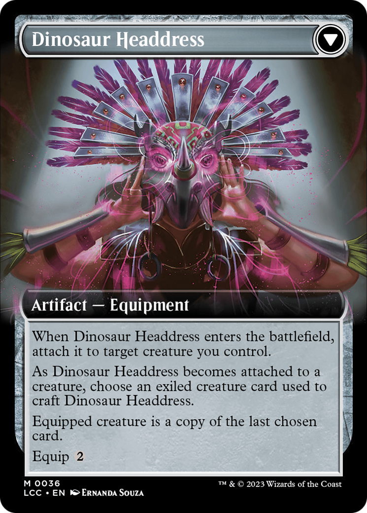 Paleontologist's Pick-Axe // Dinosaur Headdress (LCC-036) - mythic: (Extended Art)