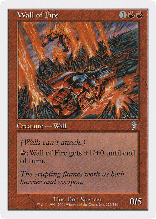 Wall of Fire (7ED-227) - uncommon