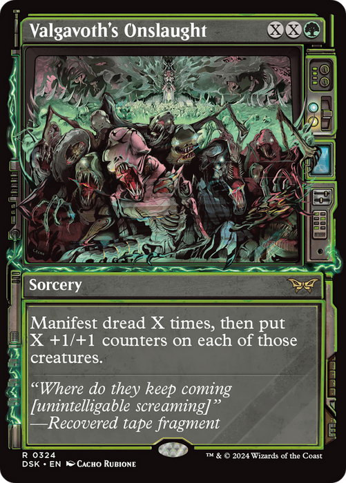 Valgavoth's Onslaught (DSK-324) - rare: (Showcase) - Foil