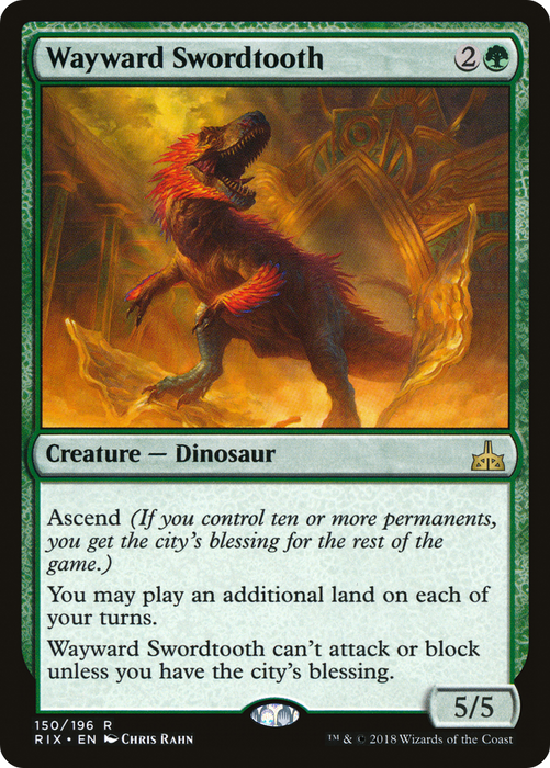 Wayward Swordtooth (RIX-150) - rare