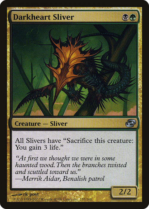 Darkheart Sliver (PLC-155) - uncommon - Foil