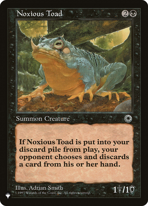 Noxious Toad (LIST-POR-104) - uncommon