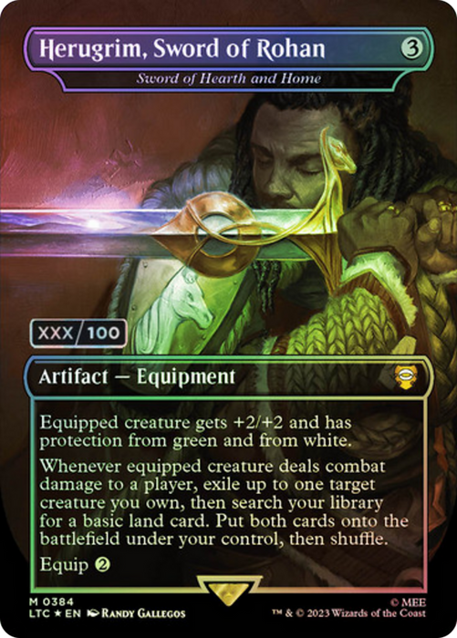 Sword of Hearth and Home (LTC-384Z) - mythic / Herugrim, Sword of Rohan (Borderless) - Foil