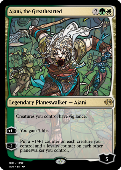 Ajani, the Greathearted (PRM-78029) - rare