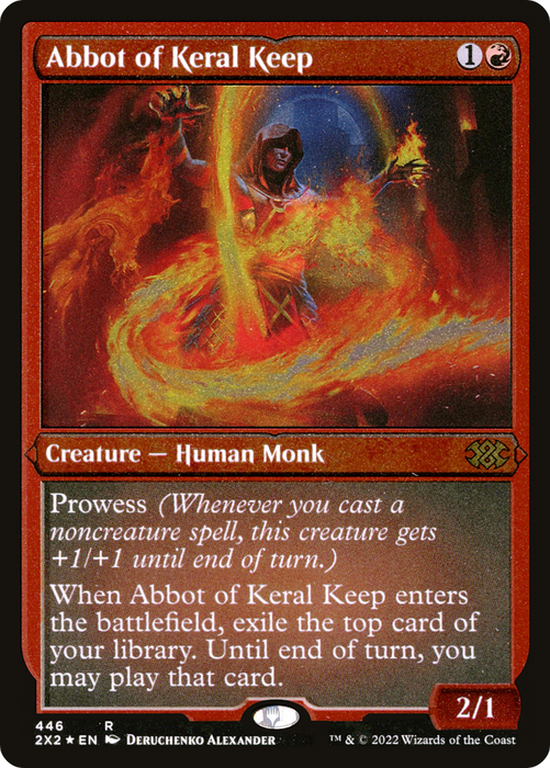 Abbot of Keral Keep (2X2-446) - rare - Etched Foil