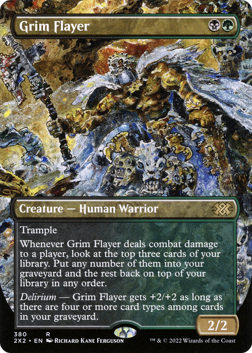 Grim Flayer (2X2-380) - rare (Borderless) - Foil