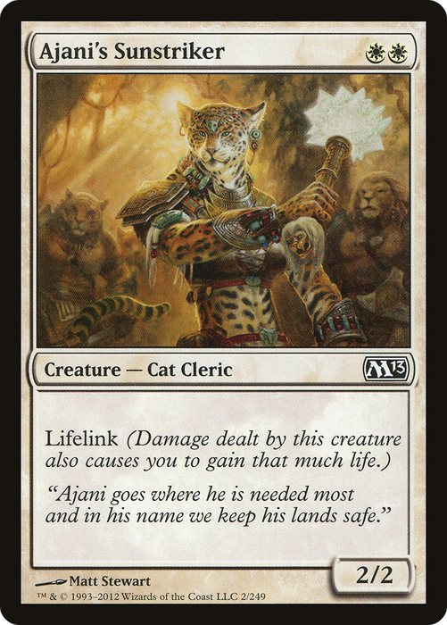 Ajani's Sunstriker (M13-002) - common - Foil