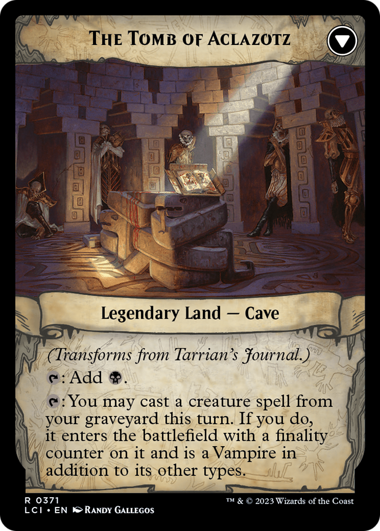 Tarrian's Journal // The Tomb of Aclazotz (LCI-371) - rare: (Extended Art) - Foil