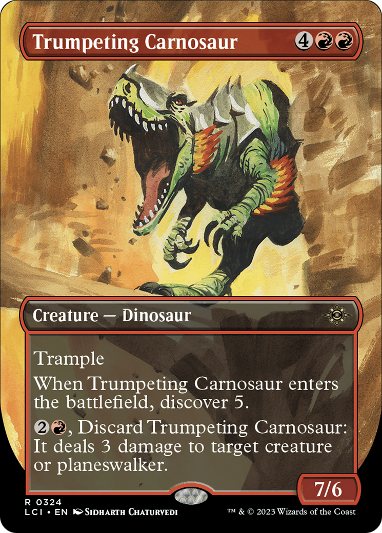 Trumpeting Carnosaur (LCI-324) - rare (Borderless) - Foil