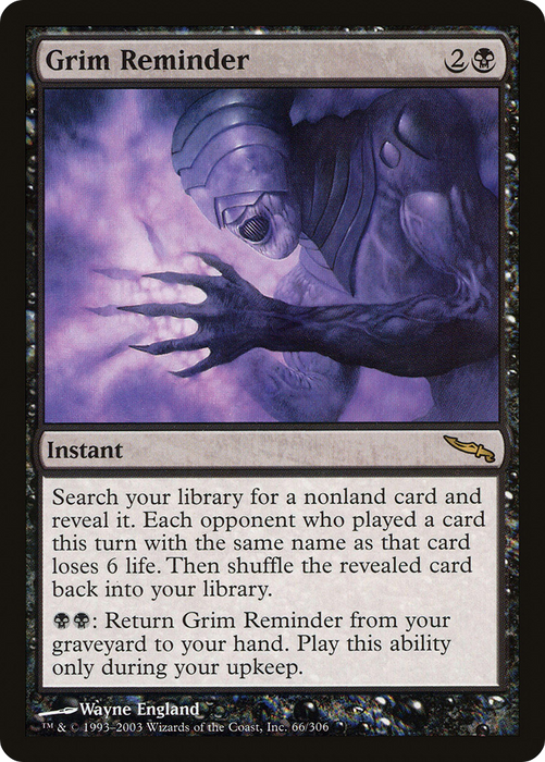 Grim Reminder (MRD-066) - rare - Foil