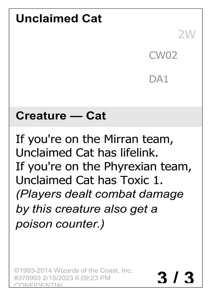 Unclaimed Cat (UNK-CW02) - common