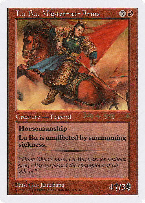 Lu Bu, Master-at-Arms (PRE-115B) - rare