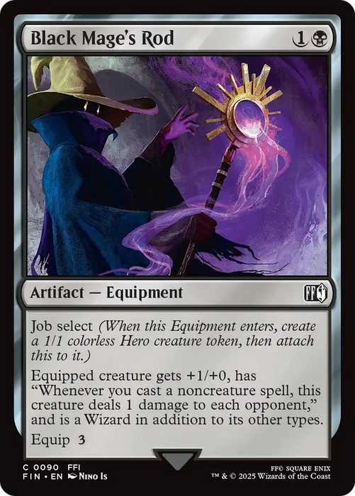 Black Mage's Rod (FIN-090) - common - Foil