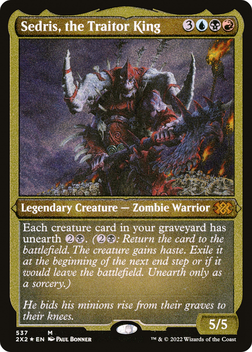 Sedris, the Traitor King (2X2-537) - mythic - Etched Foil