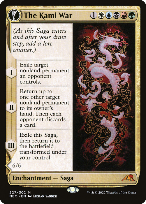 The Kami War // O-Kagachi Made Manifest (NEO-227) - mythic: (fandfc, enchantment) - Foil