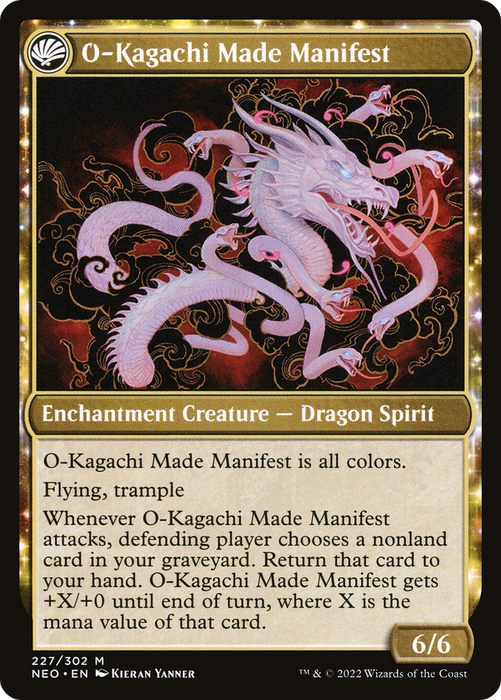 The Kami War // O-Kagachi Made Manifest (NEO-227) - mythic: (fandfc, enchantment) - Foil