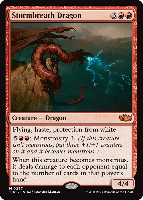 Stormbreath Dragon (TDC-237) - mythic