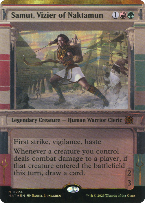 Samut, Vizier of Naktamun (MAT-224) - mythic: (Showcase) (Borderless) - Foil