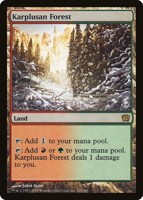 Karplusan Forest (9ED-321★) - rare - Foil
