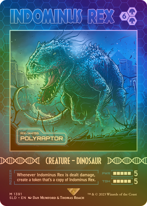 Polyraptor (SLD-1391★) - mythic / Indominus Rex (Borderless) - Foil