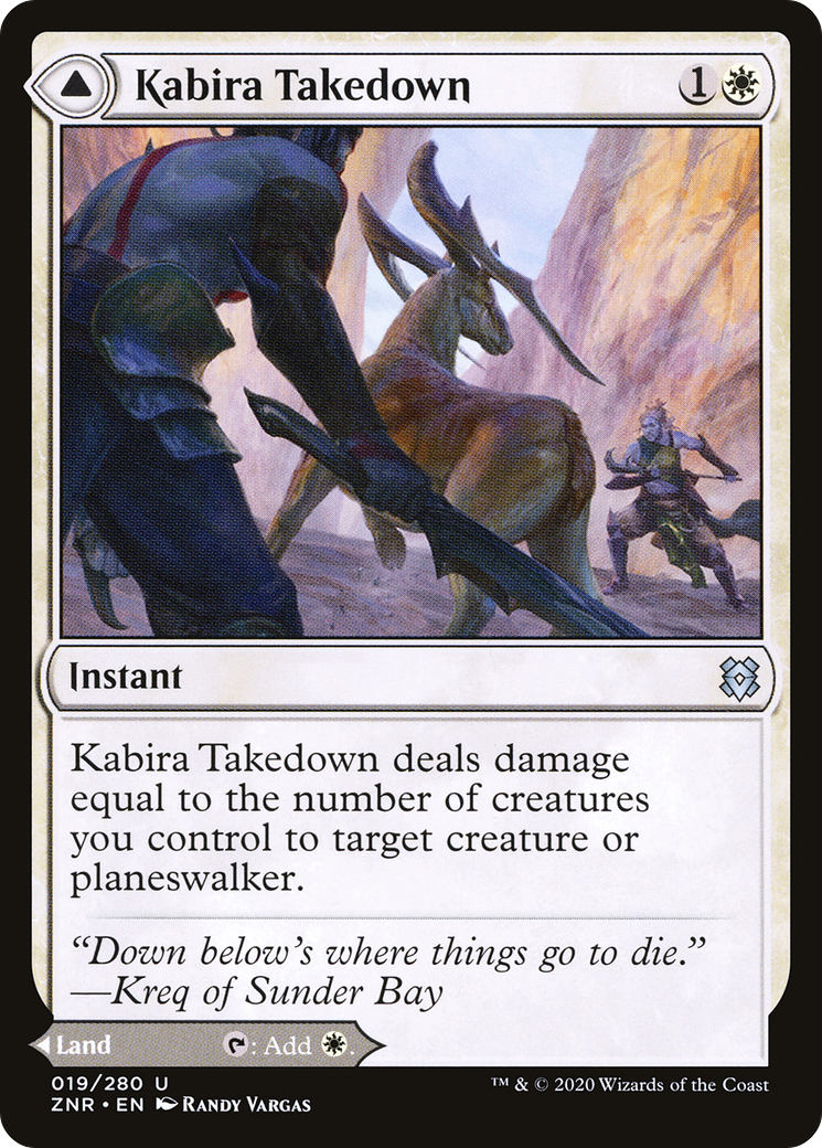 Kabira Takedown // Kabira Plateau (ZNR-019) - uncommon