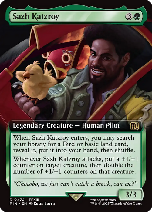 Sazh Katzroy (Extended Art) (FIN-472) - rare - Foil