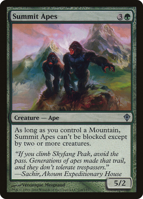 Summit Apes (WWK-114) - uncommon - Foil