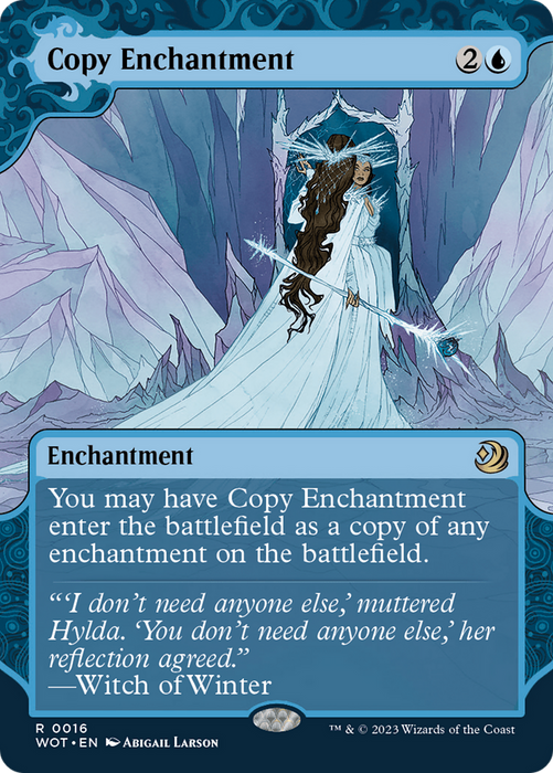 Copy Enchantment (WOT-016) - rare: (Showcase) (Borderless)