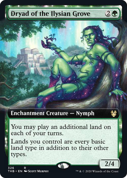 Dryad of the Ilysian Grove (THB-326) - rare: (Extended Art, enchantment) - Foil