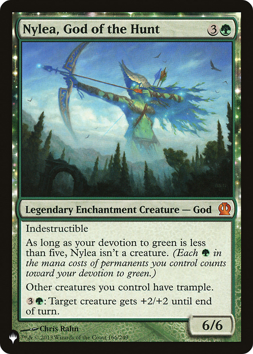 Nylea, God of the Hunt (LIST-THS-166) - mythic: (enchantment)