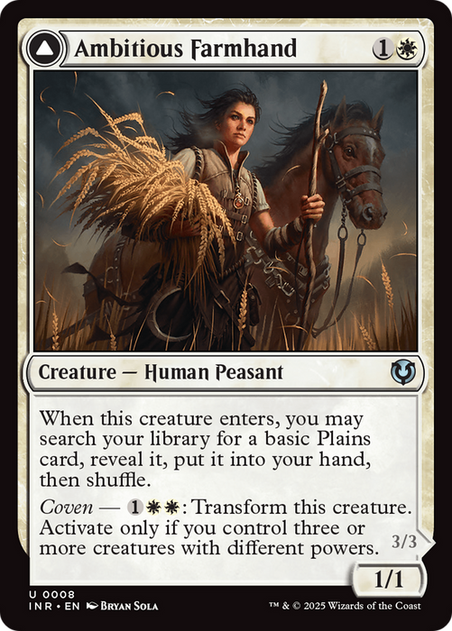 Ambitious Farmhand // Seasoned Cathar (INR-008) - uncommon