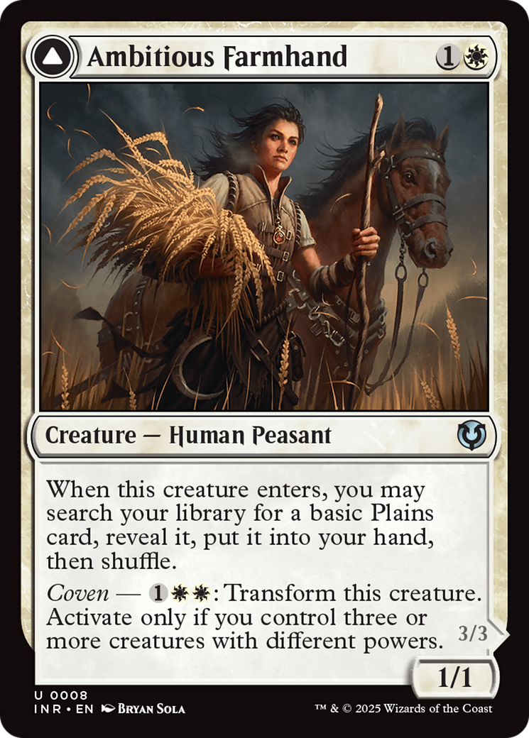 Ambitious Farmhand // Seasoned Cathar (INR-008) - uncommon