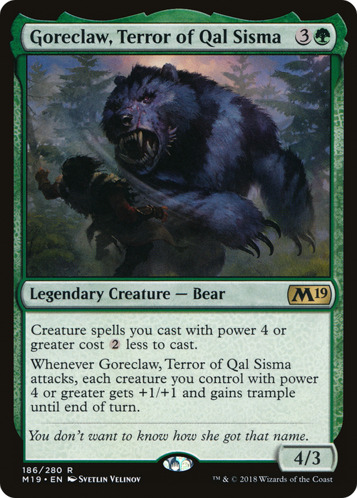 Goreclaw, Terror of Qal Sisma (M19-186) - rare - Foil