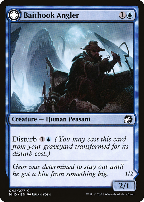 Baithook Angler // Hook-Haunt Drifter (MID-042) - common: (Double Faced Transform)