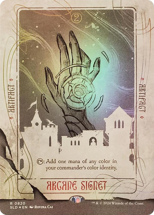 Arcane Signet (SLD-820★) - rare (Borderless) - Foil