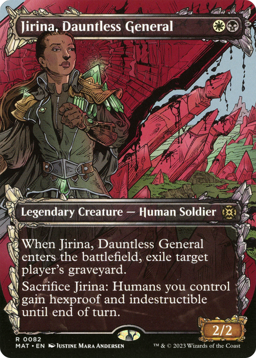Jirina, Dauntless General (MAT-082) - rare: (Showcase) (Borderless) - Foil