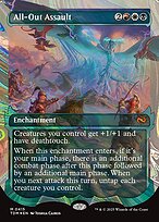 All-Out Assault (TDM-415) - mythic: (Showcase, enchantment) (Borderless) - Foil