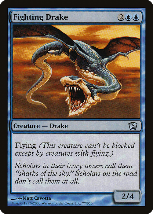 Fighting Drake (8ED-77★) - uncommon - Foil