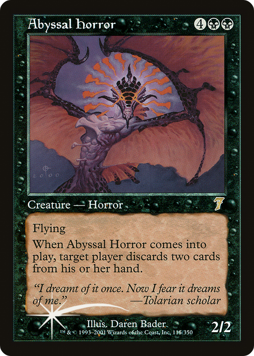 Abyssal Horror (7ED-115★) - rare - Foil