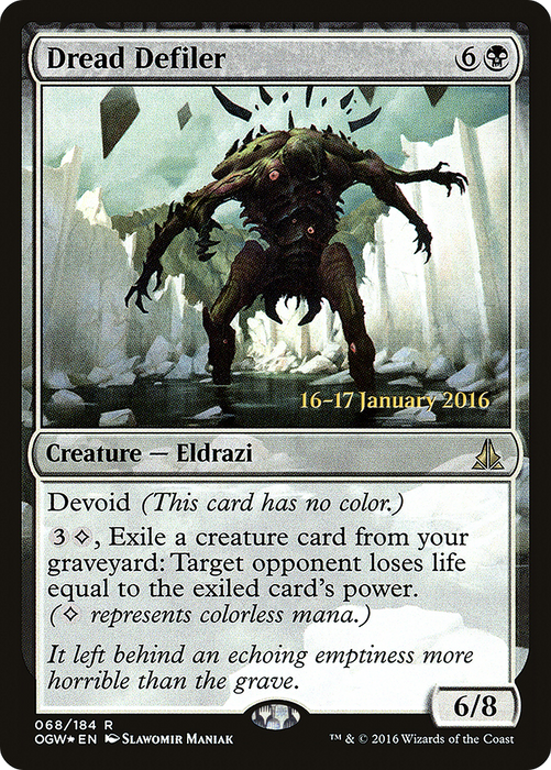 Dread Defiler (PRE-68S) - rare: (devoid) - Foil