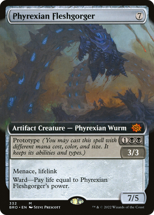 Phyrexian Fleshgorger (BRO-332) - mythic: (Extended Art)