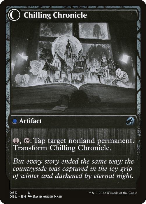 Mysterious Tome // Chilling Chronicle (DBL-063) - uncommon: (Double Faced Transform) - Foil