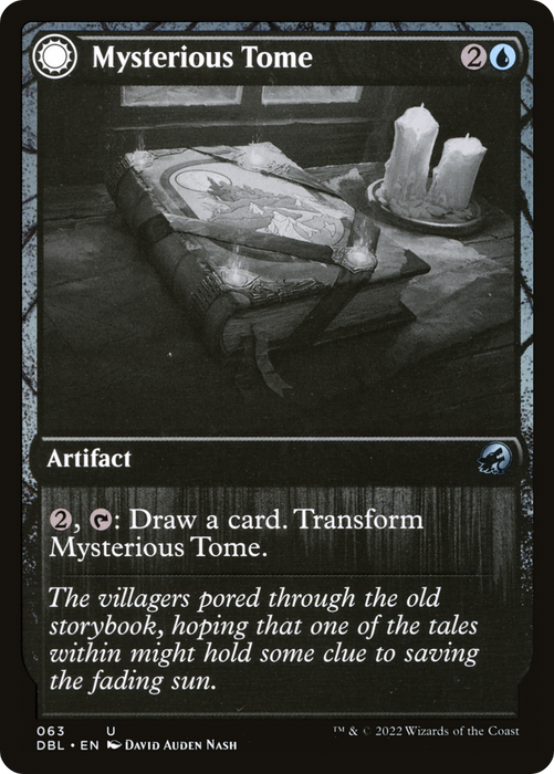 Mysterious Tome // Chilling Chronicle (DBL-063) - uncommon: (Double Faced Transform) - Foil