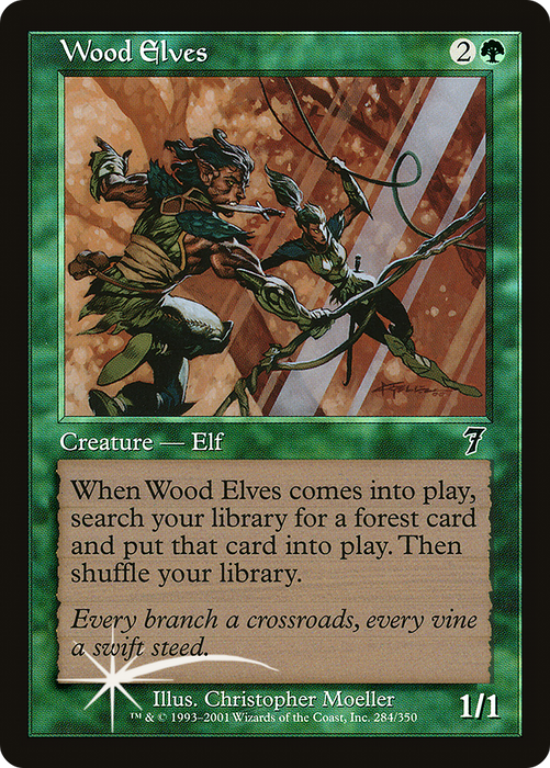 Wood Elves (7ED-284★) - common - Foil