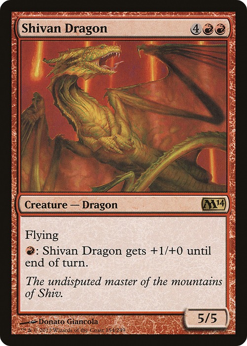 Shivan Dragon (M14-154) - rare - Foil