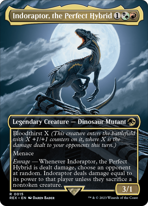 Indoraptor, the Perfect Hybrid (REX-015) - rare (Borderless)