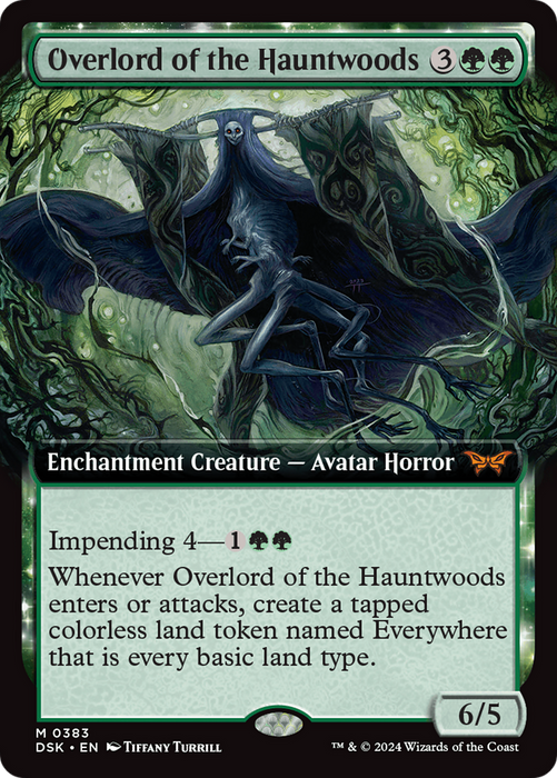 Overlord of the Hauntwoods (DSK-383) - mythic: (Extended Art, enchantment)