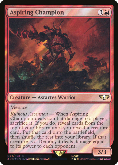 Aspiring Champion (40K-71★) - rare - Foil