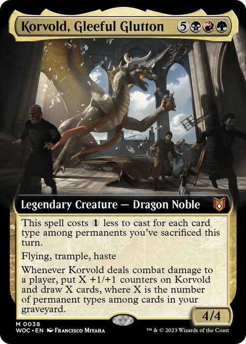 Korvold, Gleeful Glutton (WOC-038) - mythic: (Extended Art)