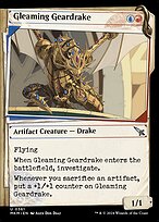 Gleaming Geardrake (MKM-361) - uncommon: (Showcase) - Foil